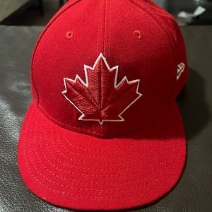 Red Maple Leaf Blue Jays hat 59Fifty